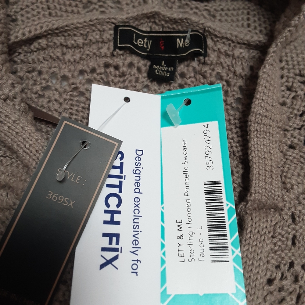 Lety & Me Hooded Sweater Womens Large - Picture 2 of 10
